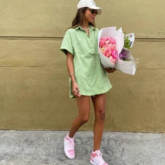 Free People Elliot Debim Tunic Green - Picture 2 of 6